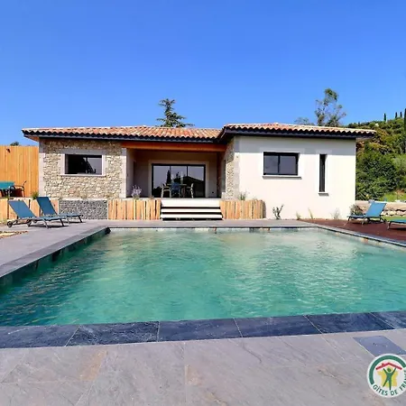 La Crozette 4 Etoiles, Climatisee Avec Grande Piscine Villa Ruoms